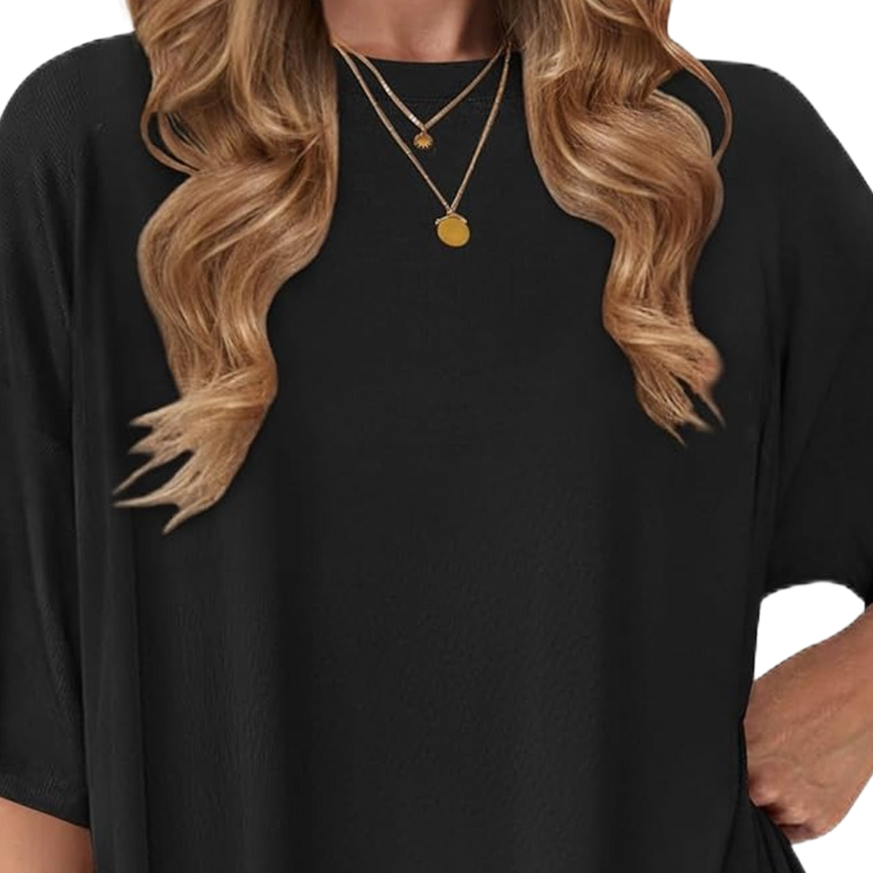 Women's two-piece set: slit-hem shirt paired with shorts